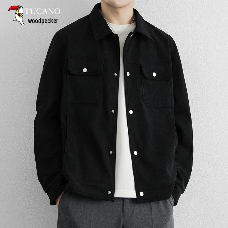Tucano Men's Casual Autumn Jacket - Patchwork Turn-Down Collar