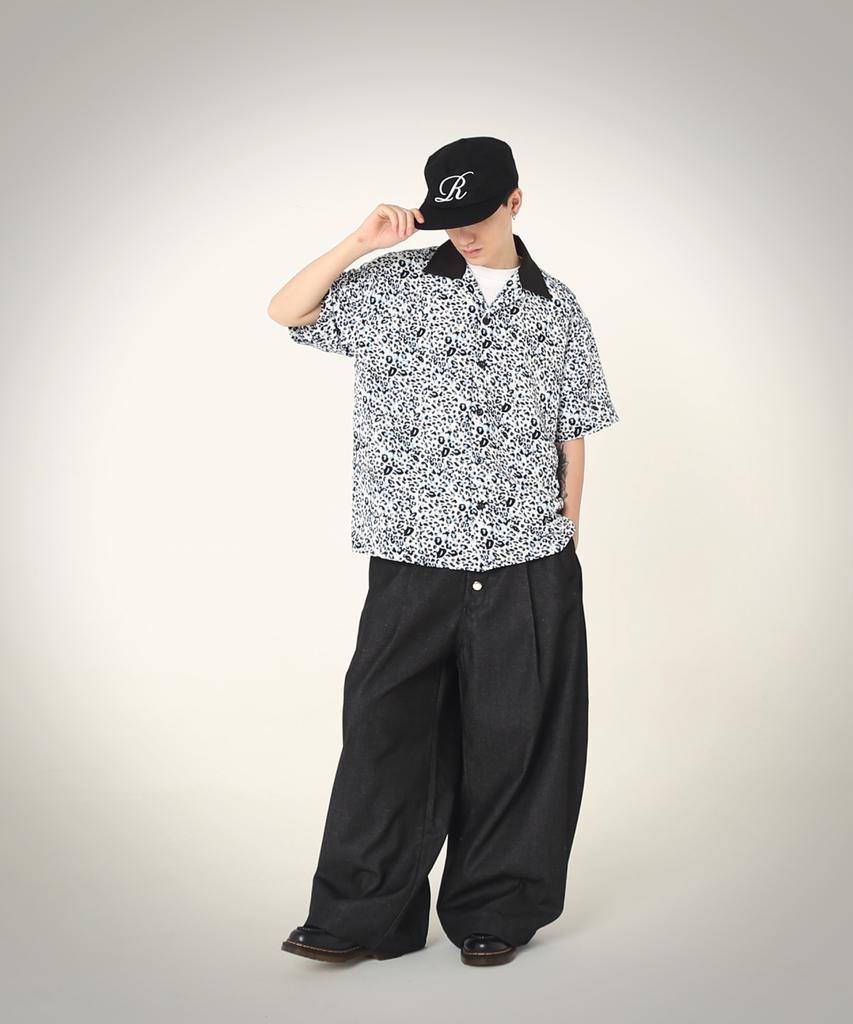 ROCKPSYCHO Leopard Bowling Short Sleeve Shirt