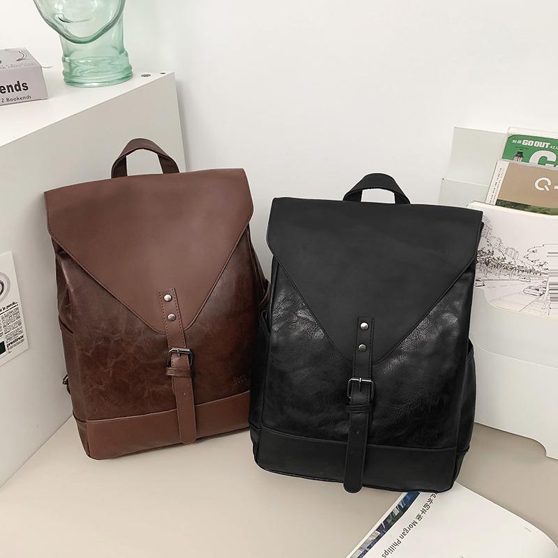 Premium retro backpack women's new simple and versatile college style student schoolbag casual backpack