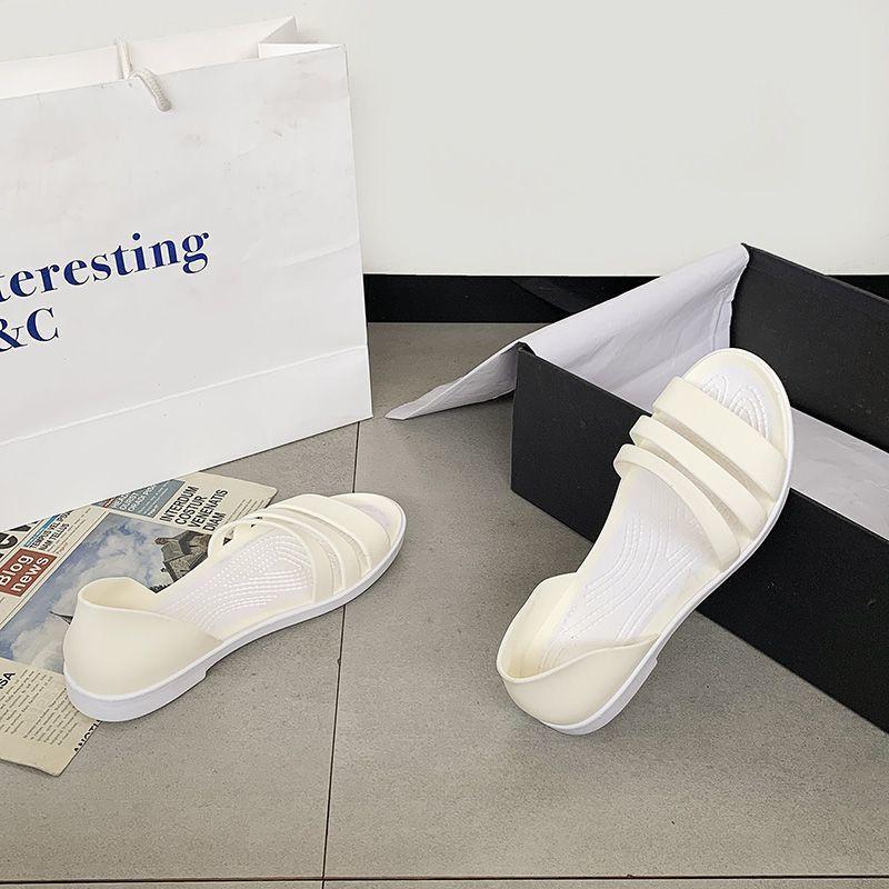 Flat-bottomed Open-toed Korean Version of Student Beach Sandals for Women 2025 Summer New Niche Casual Versatile Soft-soled Sandals for Women