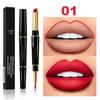 12 colori sexy rossetto rosso opaco fodera per labbra 2 in 1 trucco rossetto opaco durevole impermeabile rossetto rosso nudo labbra cosmetici