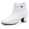 Modische Herbst Winter Stiefel Damen Stiefeletten Schuhe Frau Mode Keilabsatz Absätze Damen Stiefel Hohe Qualität Leder Schuhe Damen Reißverschluss