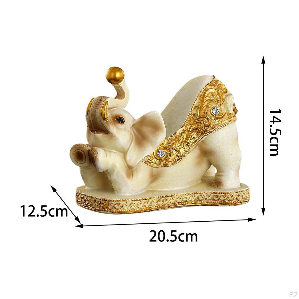 Chic Elephant Figurine Drink Holder Glass Cup Shelf Decorative Bottle Rack for Bedroom