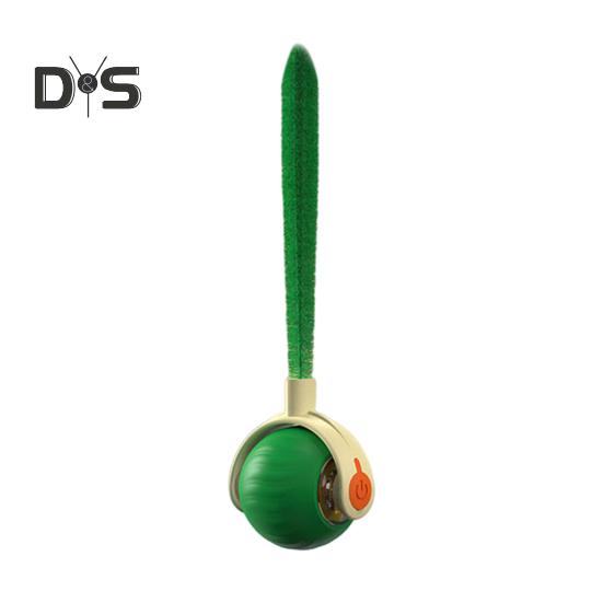 Jucărie interactivă cu minge pentru pisici, reîncărcabilă prin USB, minge în mișcare automată cu coadă de pluș, teaser inteligent pentru animale de companie pentru exerciții de interior pentru ameliorarea stresului