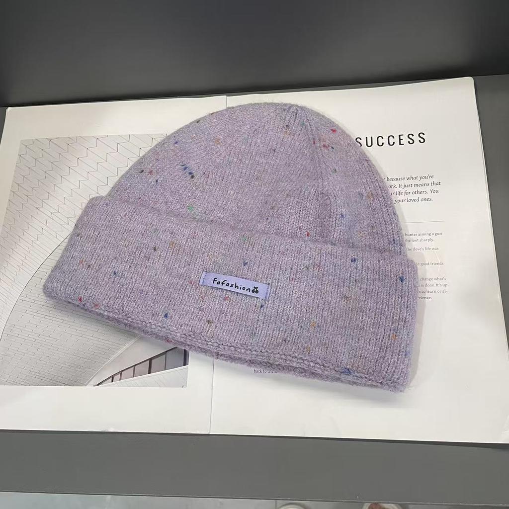 Korean Autumn and Winter New Hand dyed Knitted Hat Cold Hat Korean Version Ins Ear Protection Wool Hat Trend