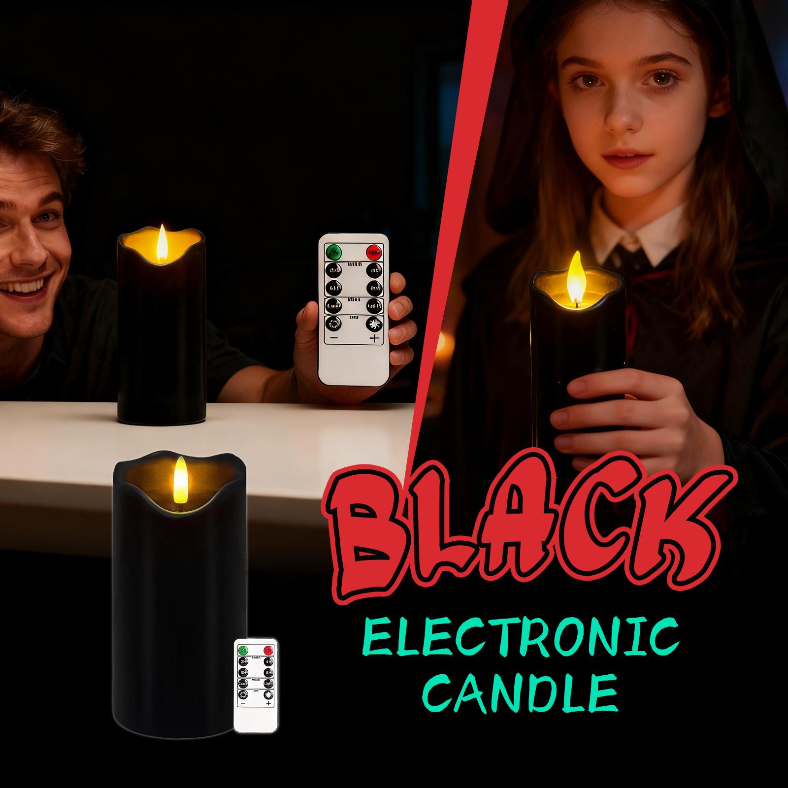 

1 упаковка Свадебные светящиеся чайные свечи на День святого Валентина, религиозные рождественские товары для вечеринок, украшение дома, светодиодные свечи One Size чёрный