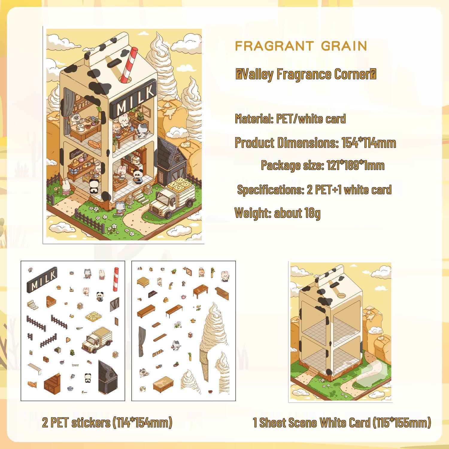 

Yuezhen Oasis 3D Scenery Stickers - Creative Stereoscopic Designs for Kids