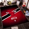 Logo Chicago Bulls w czerwono-czarnym designie Antypoślizgowy dywanik odpowiedni do salonu i sypialni sofy sofy