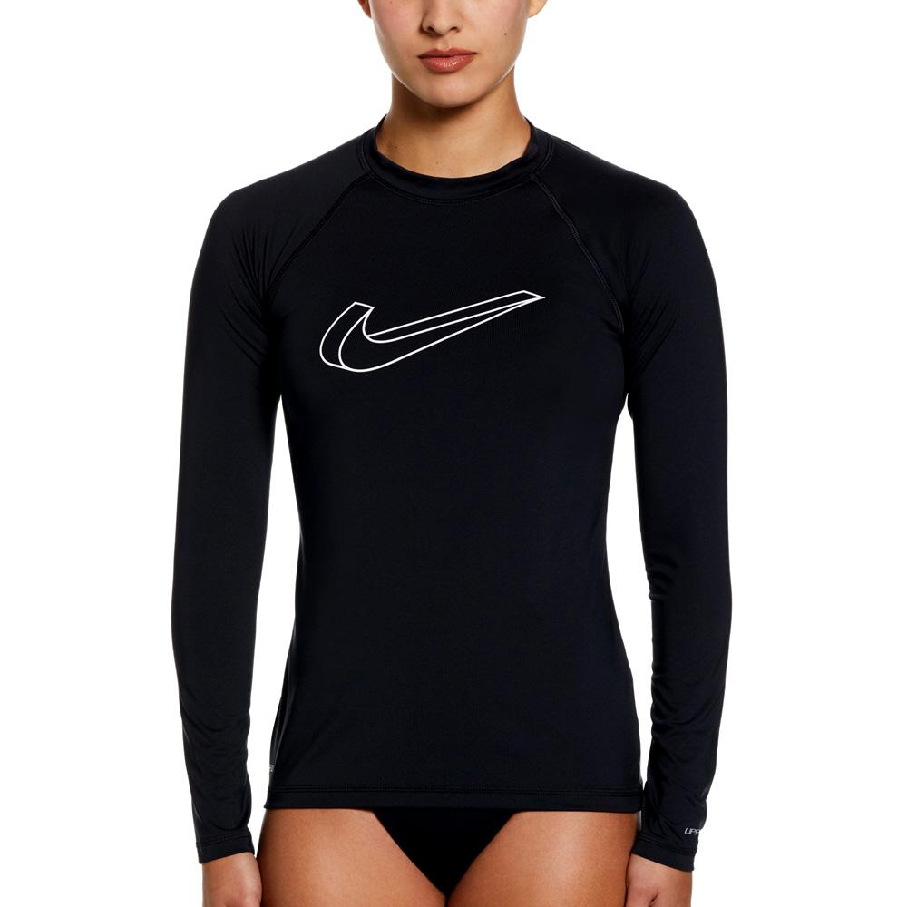 NIKE SWIM Women'S Rash Guard 3D Swoosh Long Sleeve Hydro Guard Nessd426-001