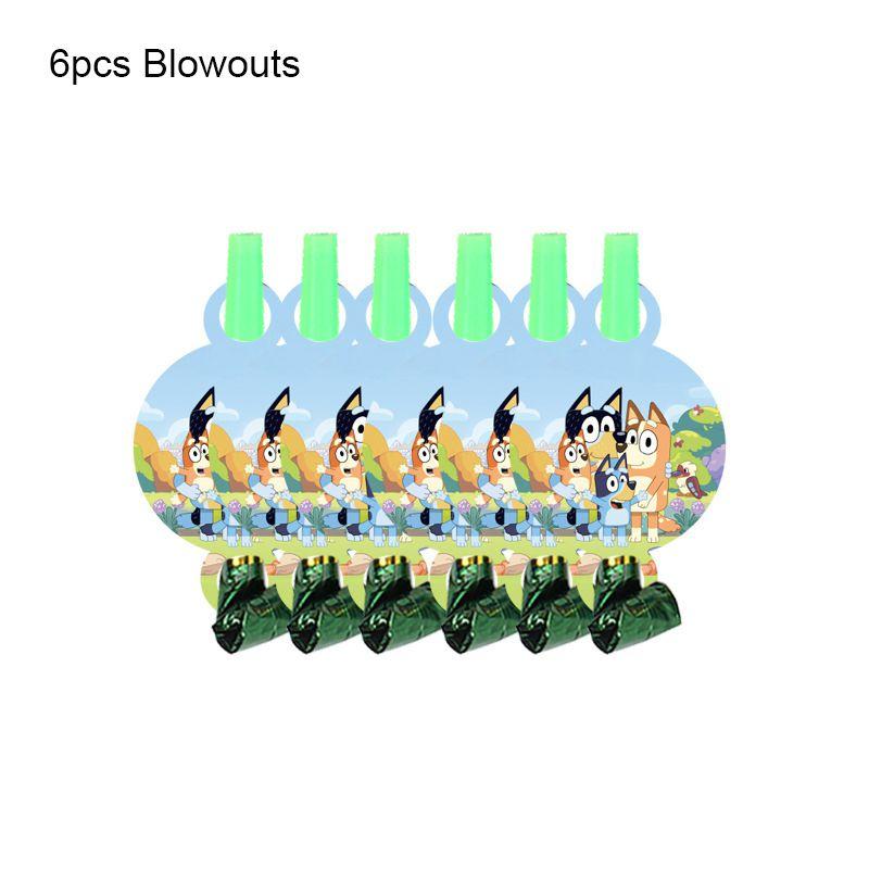 Theme Kids Bluey Birthday Party Supplies Decor Plate Tablecloth Balloon Banner