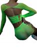 Bodystocking Glowing In The Dark Mesh Lingerie Set Attractive Ladies