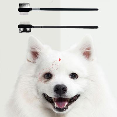 Pet Eye Comb Brush Tear Stain Remover Comb Eye Grooming Brush Double-Sided Head for Small Cat Dog Removing Crust Mucus