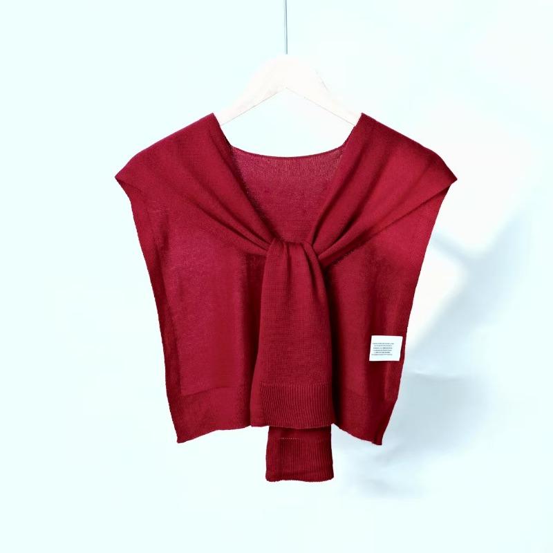 

Осенняя тонкая вязаная шаль с полым узором, рубашка с жилетом в праздничном стиле One size