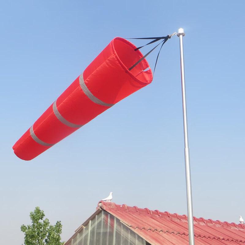 2-Meter Red and White Thickened Oxford Reflective Windsock