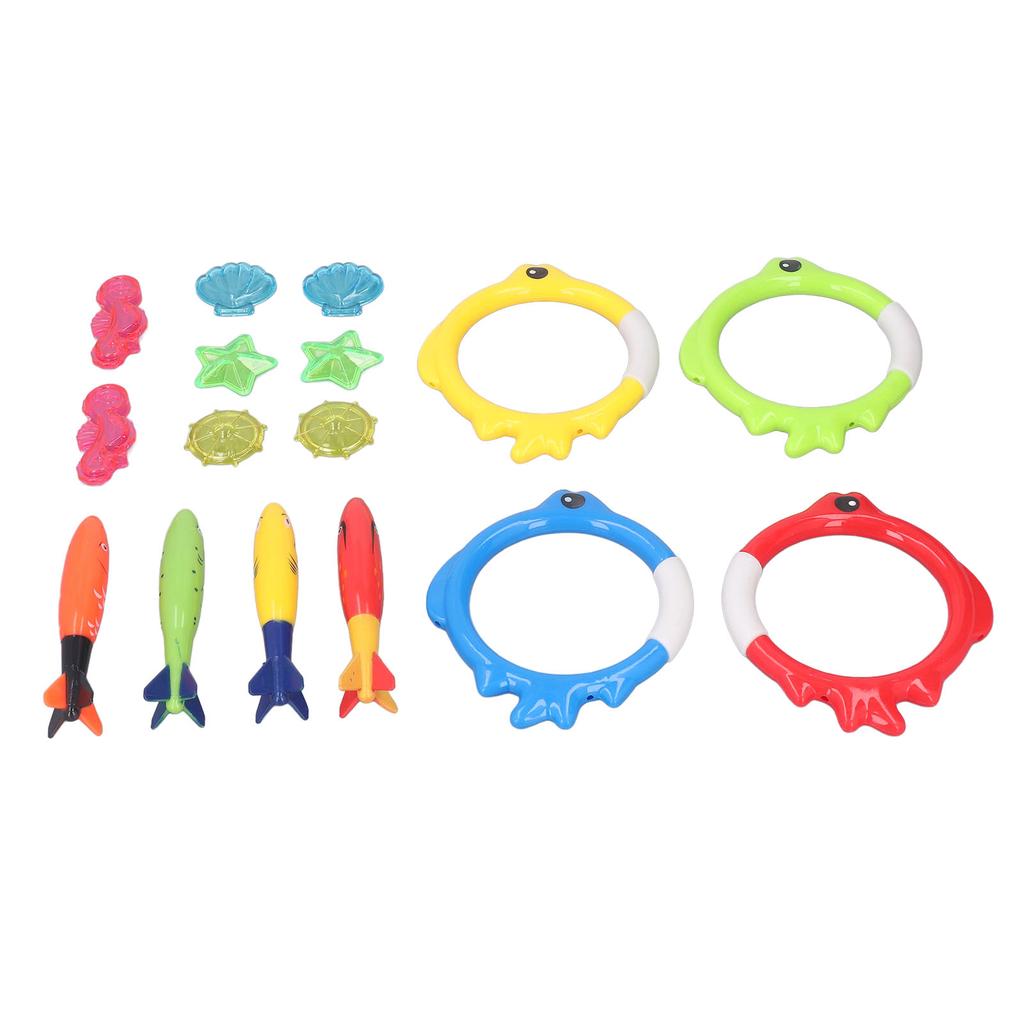 Torpedos Swim Sinking Set Seahorses Fish Rings Underwater Swimming Pool Toy for Children Kids