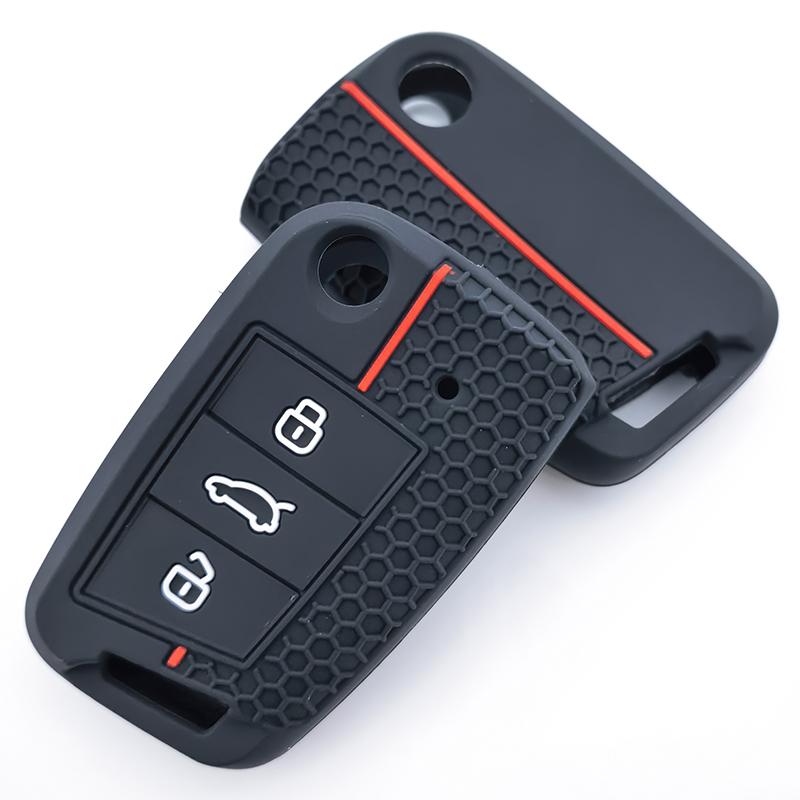 Car Remote Key Case Cover Fob For Vw Golf 7 Gti Polo T-Cross Touran Tiguan Skoda Octavia Rapid Kodiaq Fabia Seat Ibiza Leon