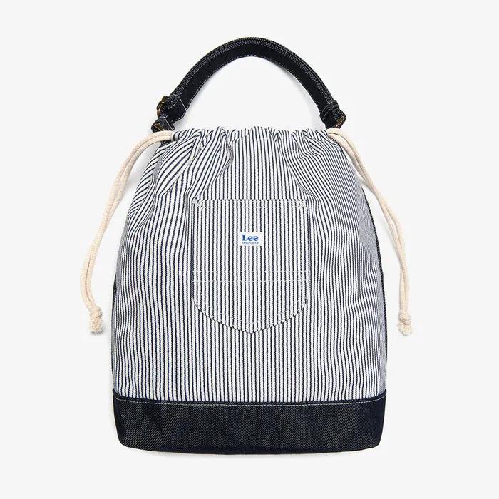 Cotton Bucket Shoulder Bag Hickory