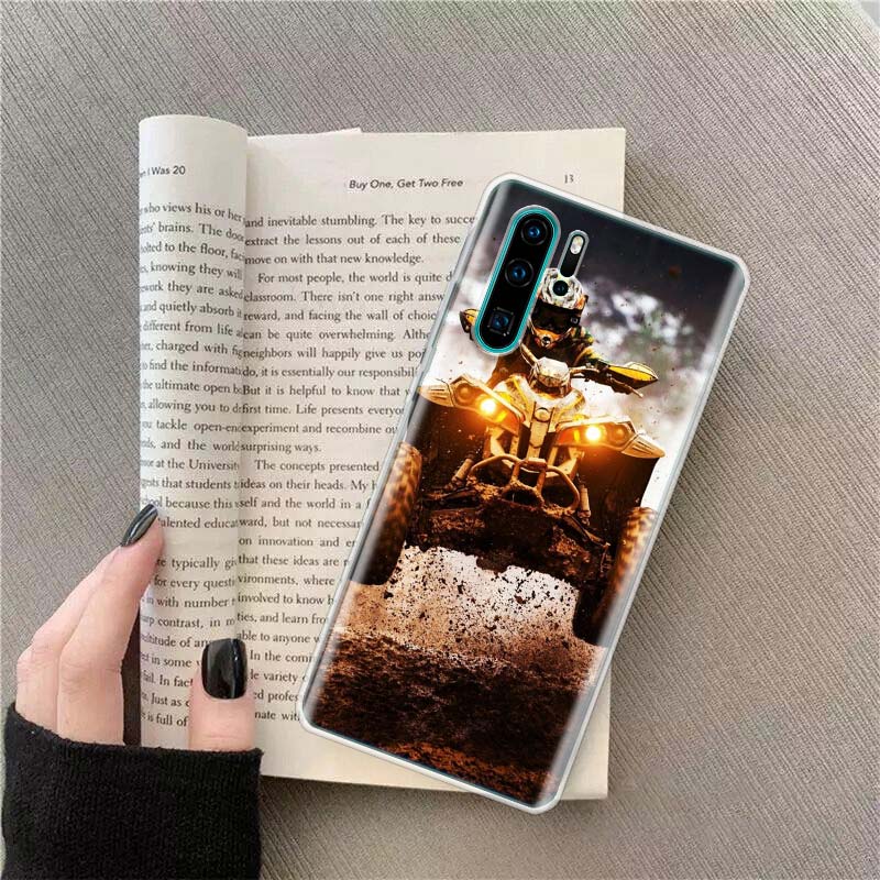 

Four Wheeled Motorcycle off-Road Journey Phone Case For Huawei P50 Pro P10 P20 P30 P40 Lite Cover Mate 40 30 20 10 Lite Capa She Huawei P20 Lite