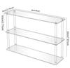 Vertical Acrylic Display Stand Ladder Storage Shelf for Bubble Mart Dolls,Labubu Collectibles,Figures,Perfume,Cosmetics,Cupcake