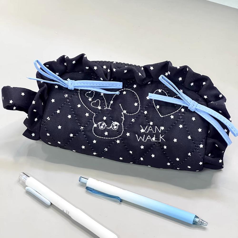 Large Capacity Pencil Pouch Case Sweet Stationery Handbag Makeup Storage Bag  Office Supplies