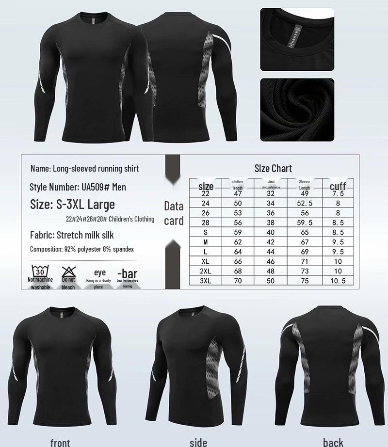 Men's Long Sleeve Tight-fitting Quick-dry Sports Training Shirt