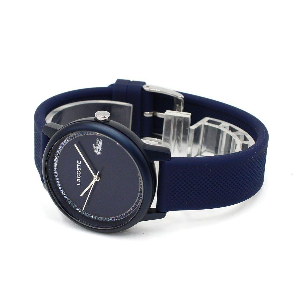 Used Lacoste L.12.12 MOVE 2001290 Watch Quartz Analog Battery Operated Watch Ladies Navy