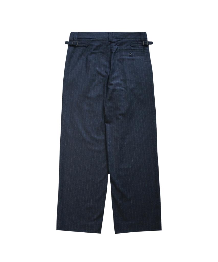 Digeule Wat Pants Wool Stripe Dark Navy