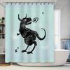 Dragon Shower Curtain Gothic Fantasy Dark Home Decor Bathroom Set Modern Artistic Pattern Black Halloween Room Decor