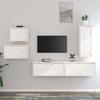 VidaXL TV Furniture 5 Pcs White, Solid Pine Wood