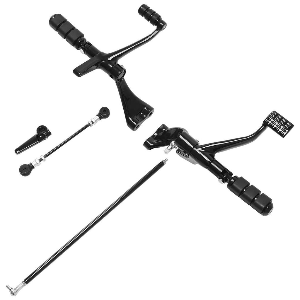 Forward Foot Controls with Floorboards | Cruiser, Black, Front