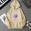 European and American printed hooded long-sleeved women's sweater large size European size loose