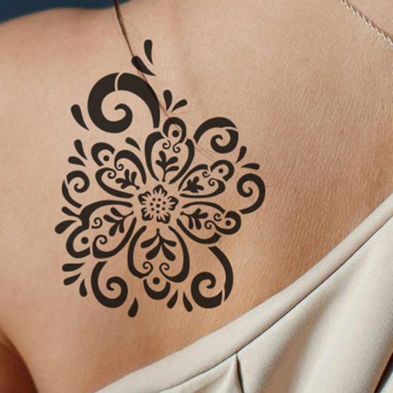 Henna Tattoo Stencil, Reusable DIY Tattooing Template, Floral Animal Patterns Stencil for DIY Indian Temporary Tattoos Music Festivals Body Art