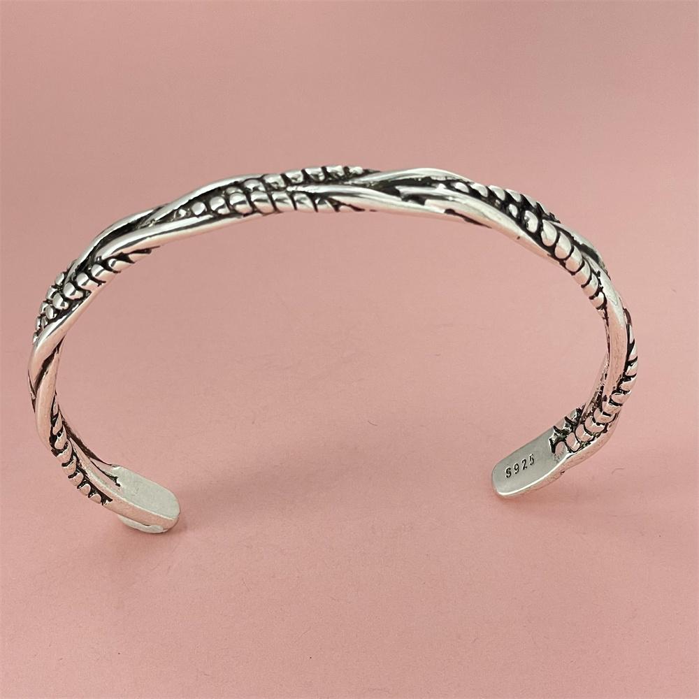 925 Sterling Silver Vintage Fashion Bracelet Birthday Party Gift