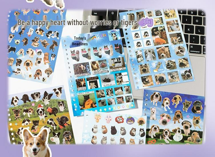 Yu Xian Cute Pet Battle Screen Protector & Journal Decor Sticker Book