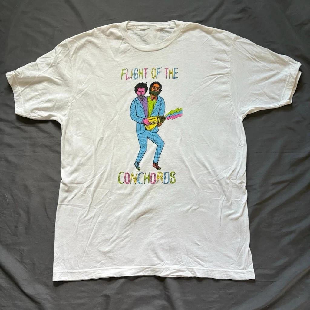 Flight Of The Conchords Band Live In Tour Cotton White T Shirt S-5XL TT482 S