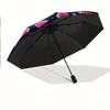 Compact Umbrella Featuring a Watermelon Slice Design Against a Deep Navy Backdrop, Perfect As a Creative Gift for Christmas An