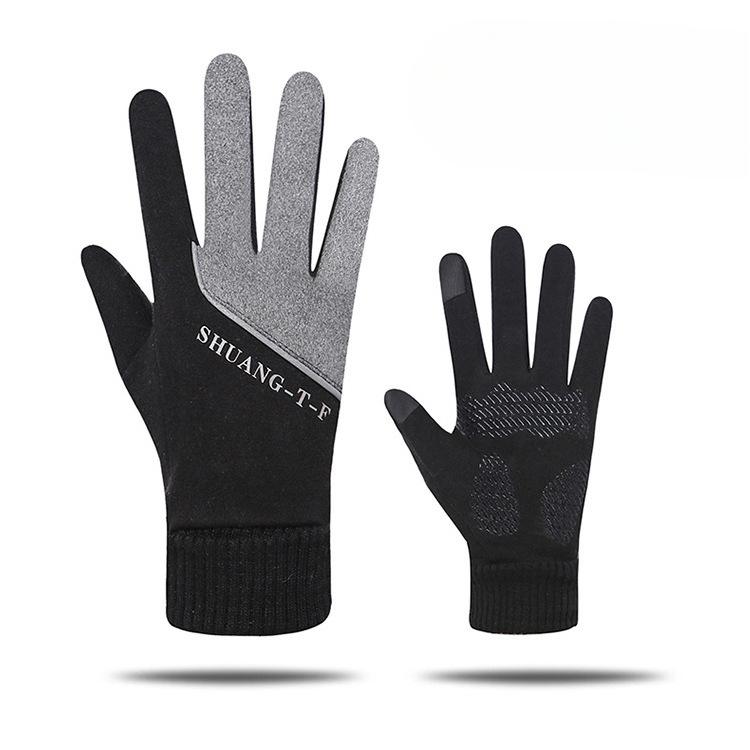 

Теплые перчатки для осени и зимы, женские, для активного отдыха, велосипедные, плюс бархат, утолщенные, ветрозащитные, велосипедные, с вельветом, сенсорные, зимние перчатки one size fits all