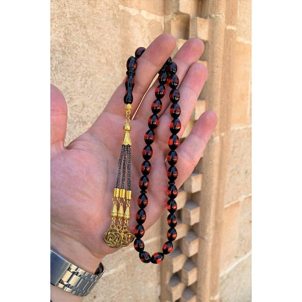 Herren-Gebetsperlen aus Vernier-Pulver-Bernstein