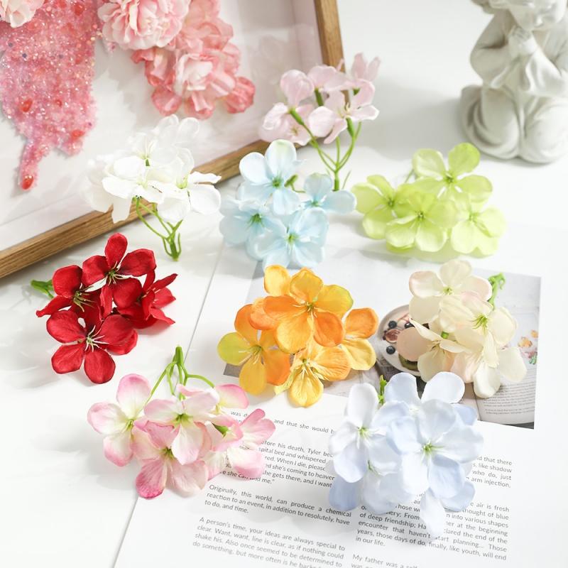 10Pcs 8cm Silk Rose Artificial Flower Simulated Bouquet Green Plant Home Room Decoration Ornament DIY Desktop Prop Wedding Decor