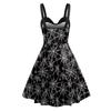 Halloween Skirt Women's Dress New Skeleton Spider Web Digital Printing Suspender Vest Dress Women