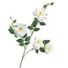 Artificial Chinese Rose Flower with Leaves UV Resistant Fake Silk Flower Wedding Party Table Centerpiece Indoor Outdoor Faux Bloom Decoration