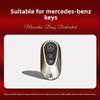 Mercedes Benz Key Fob Cover with Keychain, Pink Genuine Leather Crystal Key Case Protection Shell Fit for 2020