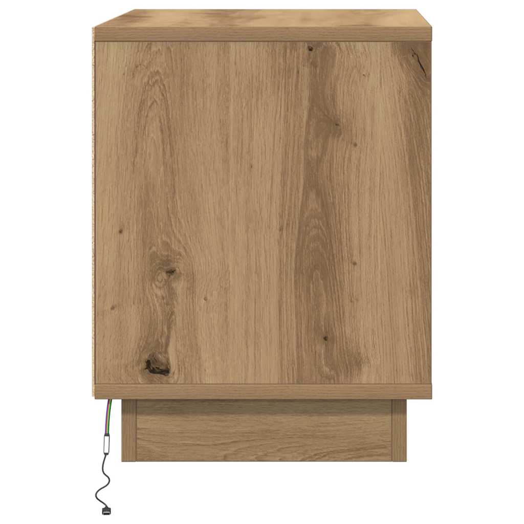 Nightstand Set of 2 Artisan Oak Finish 44 x 34.5 x 45 cm Engineered Wood