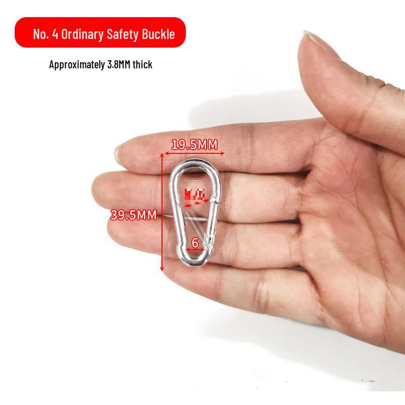 

Quick Release Carabiner Buckle with Nut Screw Gate, Safety Spring Hook for Climbing, Keyring, and Galvanized Connector.