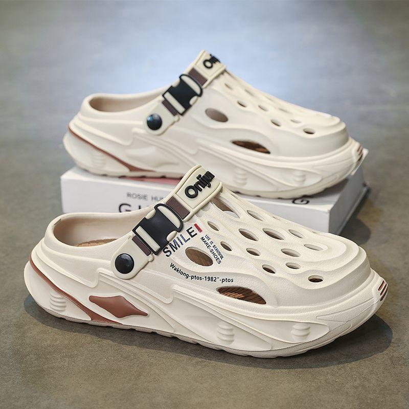 Fashion Men's Outdoor Sandals Slippers Beach Comfortable Clogs Soft Slides New Men Casual Shoes Garden Shoes Male Beach Slippers