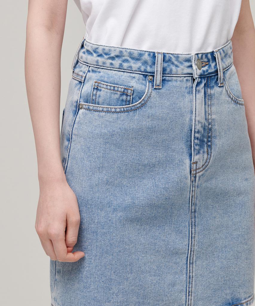Musinsa Standard Woman Women'S Denim Mini Skirt [Light Indigo]