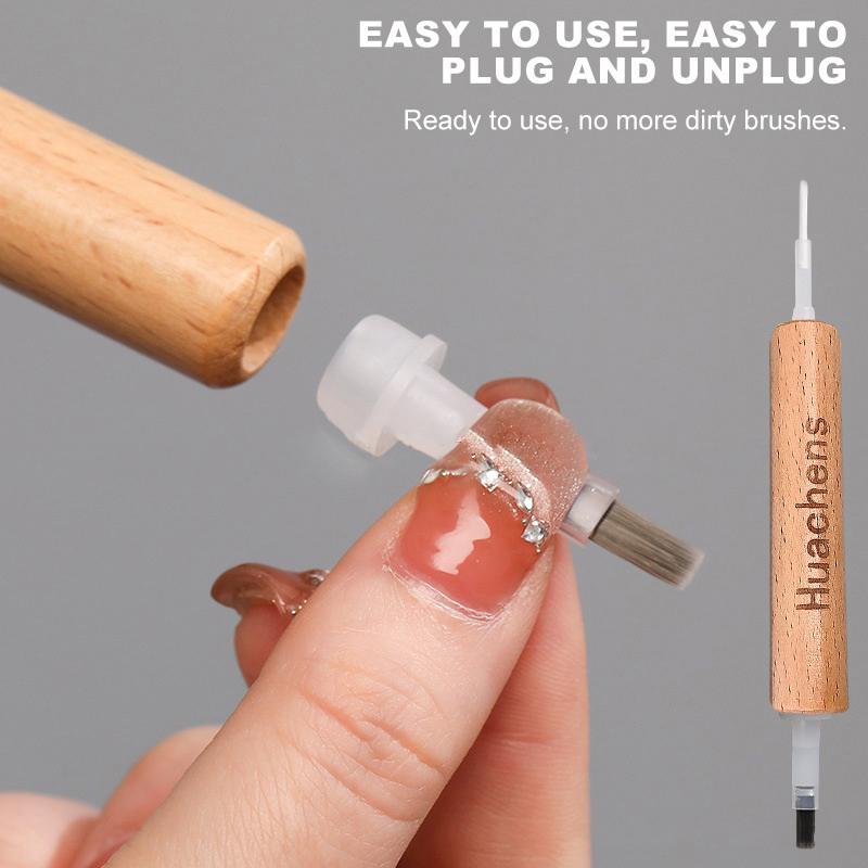 40/60 Pcs Nail Polish Brush With Double Head Pen Can Replacement Head Brush Nail Brush Liquid Applicators Manicure Tools