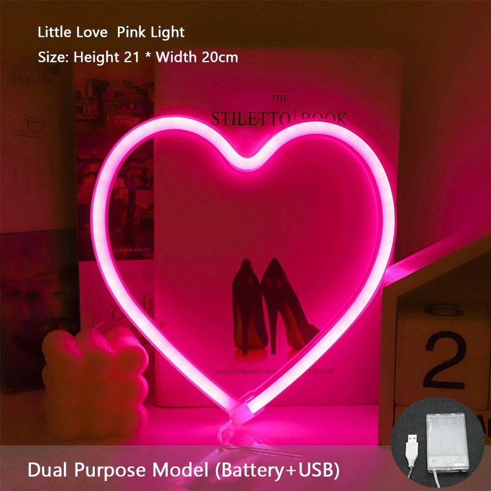 LED Atmosphere Light Love Shape Light Battery Powered Wall Lamp Valentine's Day Gifts