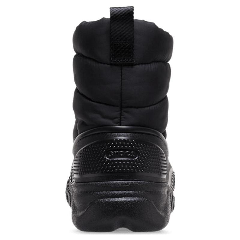 Crocs DUET MAX BOOT Leather Soft Booties Unisex Black
