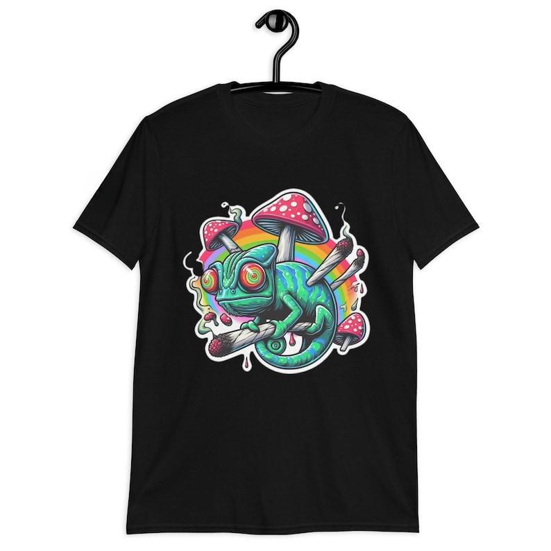 Chameleon Trippy Psychedelic Wear Streetwear Shortsleev Casual New Arrival Oneck Loose Casual Ventilate Printed Tops Tshirt